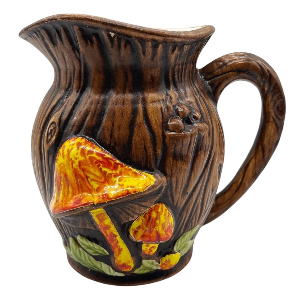 Vintage Treasure Craft Mushroom Pitcher Cottage Core